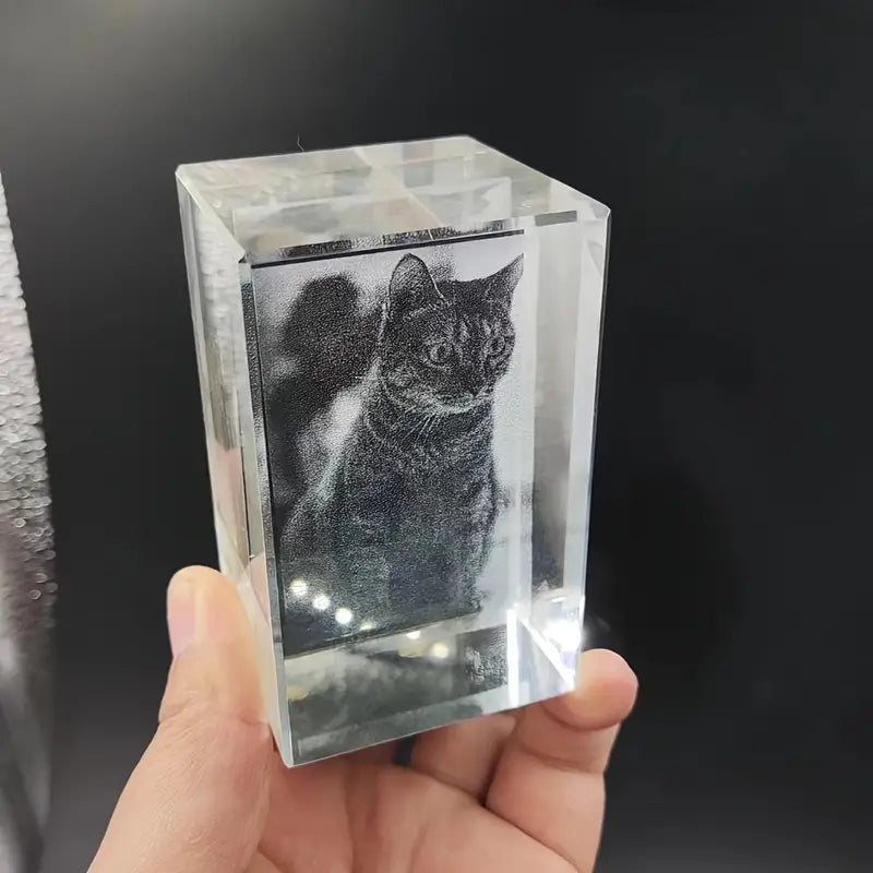 Individuell Gestaltete Lasergravur Kristall-Erinnerungsstücke Für Katzen Und Hunde