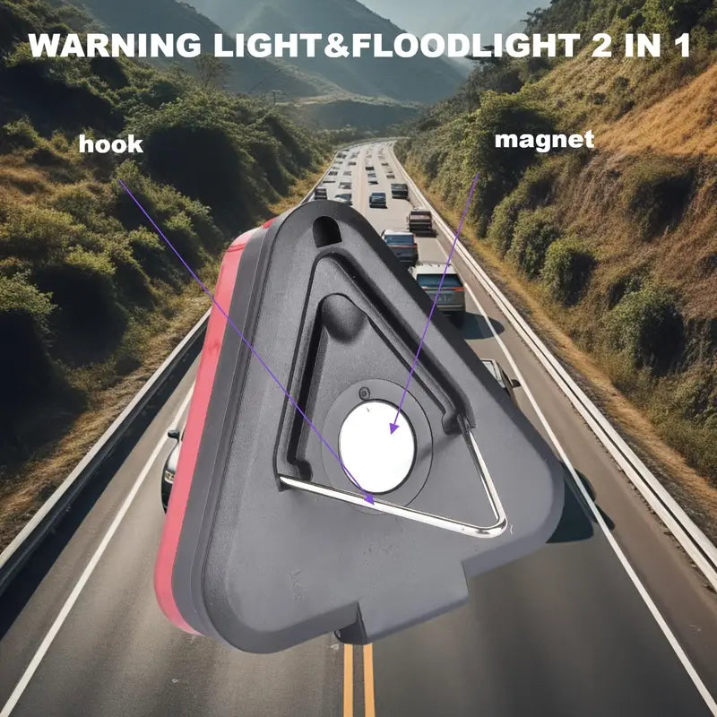 2-in-1 Notfall-Warnleuchte & Taschenlampe - Magnetische Halterung