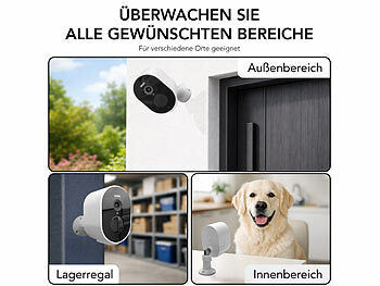 7links Akku-Outdoor-IP-Überwachungskamera mit 2K, Dualband-WLAN, PIR, App Elektroniktrade Switzerland