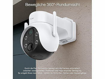 7links Außen-Pan-Tilt-IP-Überwachungskamera mit 2K, Akku, WLAN & App, IP66 Elektroniktrade Switzerland