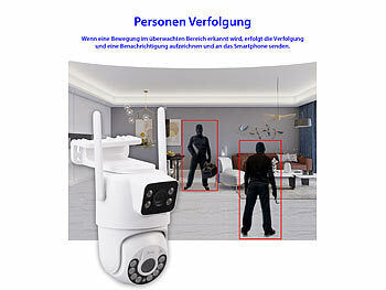 7links Dual-Objektiv-IP-Außen-Kamera, 2x 2K, 3MP, Pan-Tilt, 360°, WLAN, IP54 Elektroniktrade Switzerland