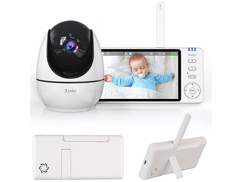 7links HD-Video-Baby Seniorenkamera, schwenk- & neigbar, mit Notruf-Fernbedienung Elektroniktrade Switzerland