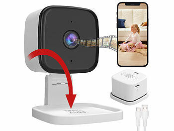 7links WLAN Camera: Mini-2K-IP-Überwachungskamera, 4 MP, Nachtsicht, 360°-Halter Elektroniktrade Switzerland