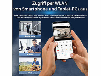 7links WLAN Camera: Mini-2K-IP-Überwachungskamera, 4 MP, Nachtsicht, 360°-Halter Elektroniktrade Switzerland