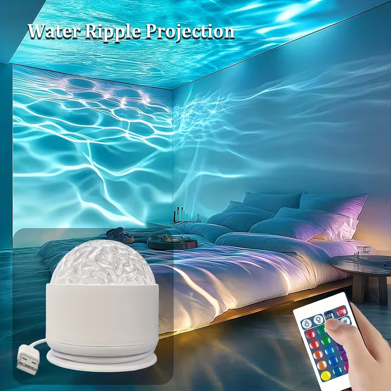 16 Farben 2-in-1 Dynamische Projektionsleuchte über USB mit Fernbedienung