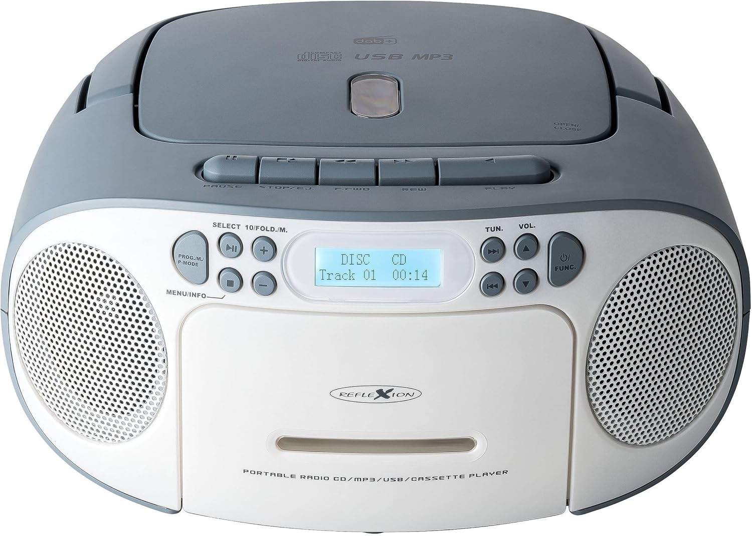 Reflexion RCR2260DA Tragbares CD/MP3-Cassetten-USB-DAB+