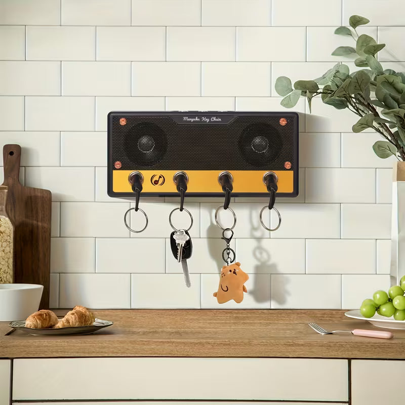 Vintage Schlüsselhalter im Lautsprecher-Design mit 4 Halter