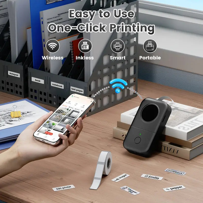 Phomemo D30 Etikettendrucker - Tragbarer Mini-Thermodrucker mit Band