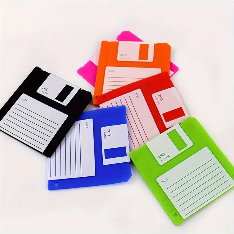 Silikon-Untersetzer-Set im Computer Disketten Design 💾