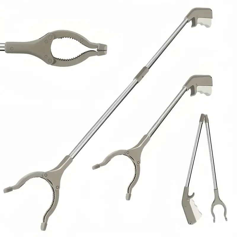 Erweiterbares Greiferwerkzeug aus Edelstahl, langem Griff zum Aufnehmen