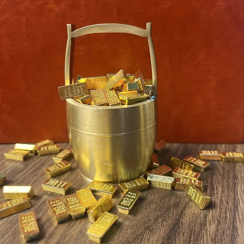 20 Goldbaren, Metallkunstornamente ideal als Geschenk oder Dekoration