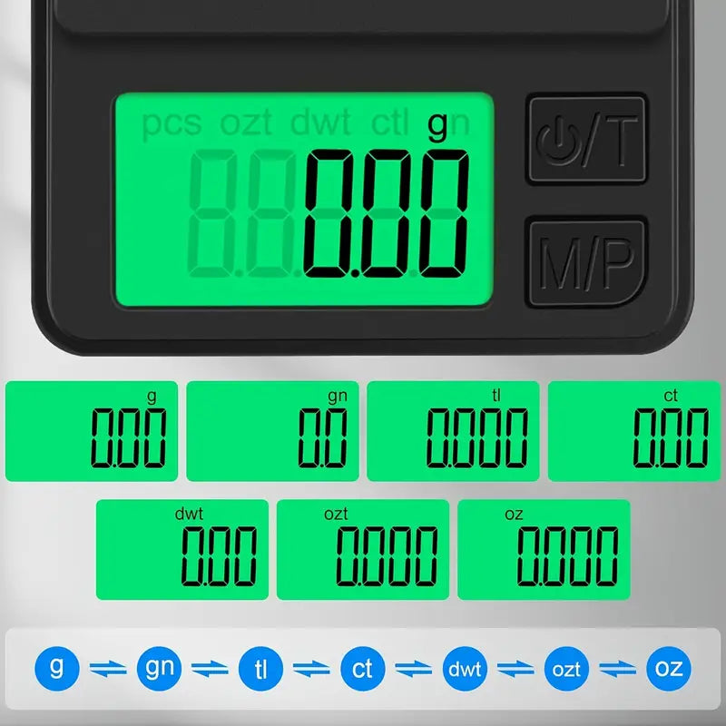 Hochpräzise Digitale Taschenwaage für Schmuck und sonstiges 500g/0.01g/1000g/0.1g