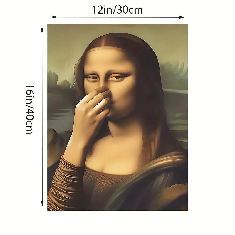 Mona-Lisa-Parodie Leinwanddruck Poster (Stinkt)