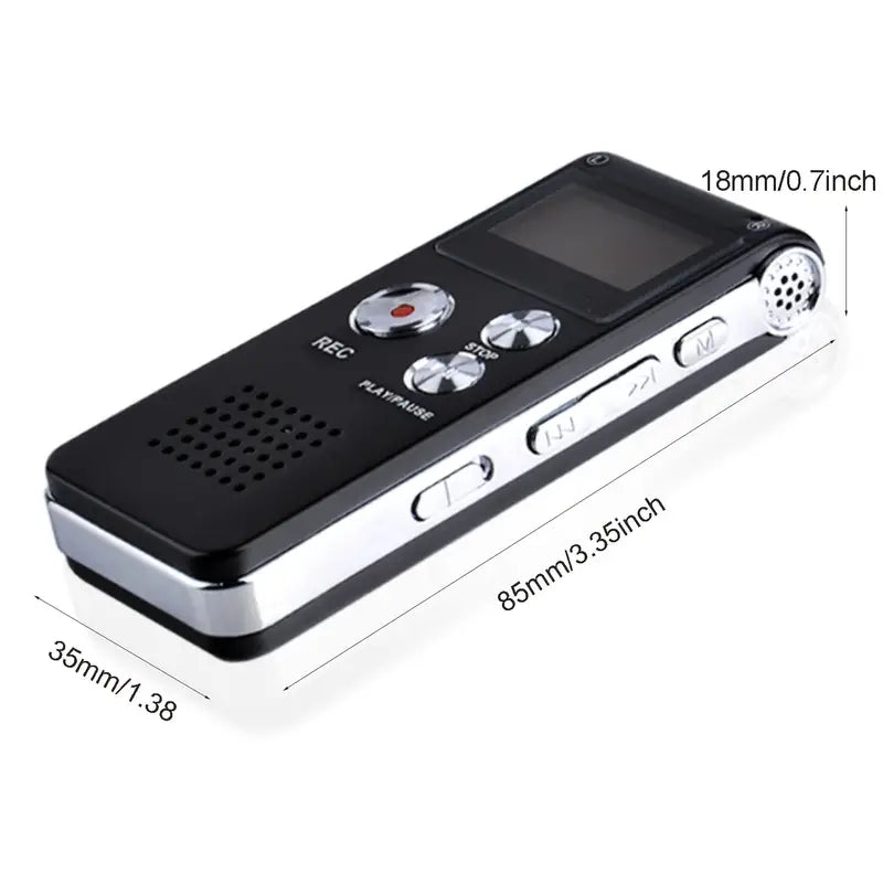 Multifunktionaler Wiederaufladbarer 32GB 650HR Digital Audio Voice Recorder MP3-Player