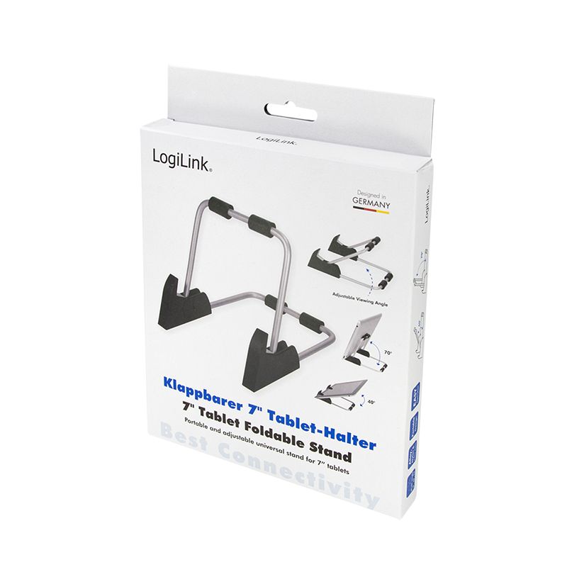 LogiLink Klappbarer 7" Tablet-Halter Ständer Halterung Tablet Smartphone Handy Halter Tisch