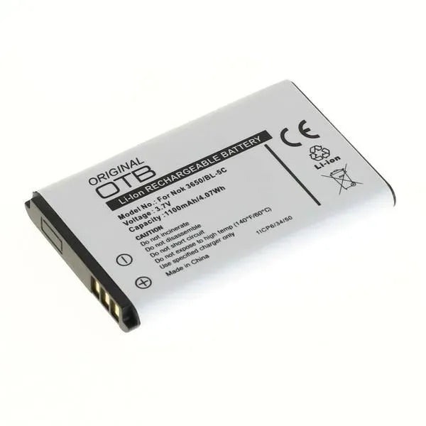 OTB Ersatzakku kompatibel zu Nokia BL-5C BL-5CA, 3,7V, 1100mAh