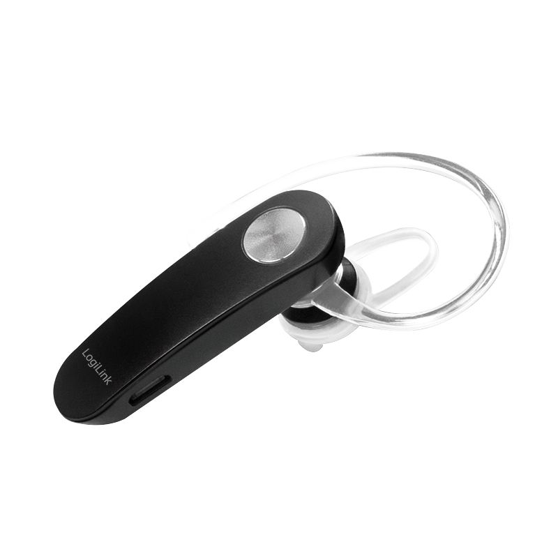 LogiLink Bluetooth Headset kabellos Kopfhörer Ohrclip Ohrhörer schwarz mono