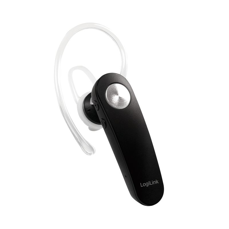 LogiLink Bluetooth Headset kabellos Kopfhörer Ohrclip Ohrhörer schwarz mono