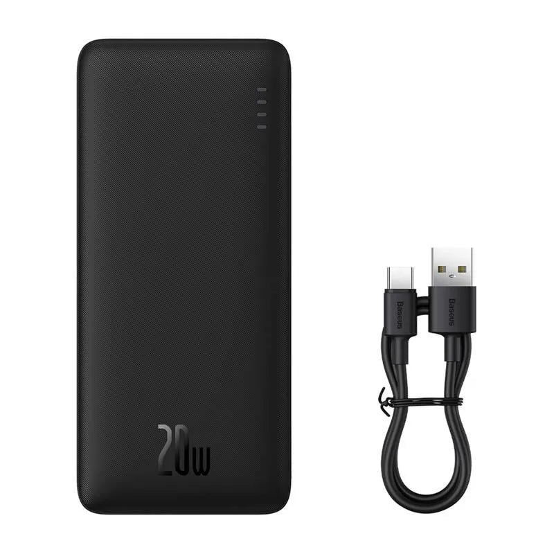 Baseus Airpow Powerbank, 10.000mAh, USB + USB-C, 20W, schwarz