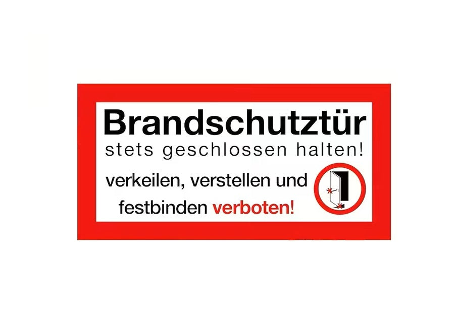 Brandschutztür - Warnschild - "Immer geschlossen halten!