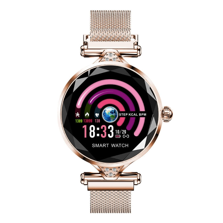 H1 1,04 Zoll IPS-LCD Frauen Smartwatch IP67 Wasserdicht in Gold