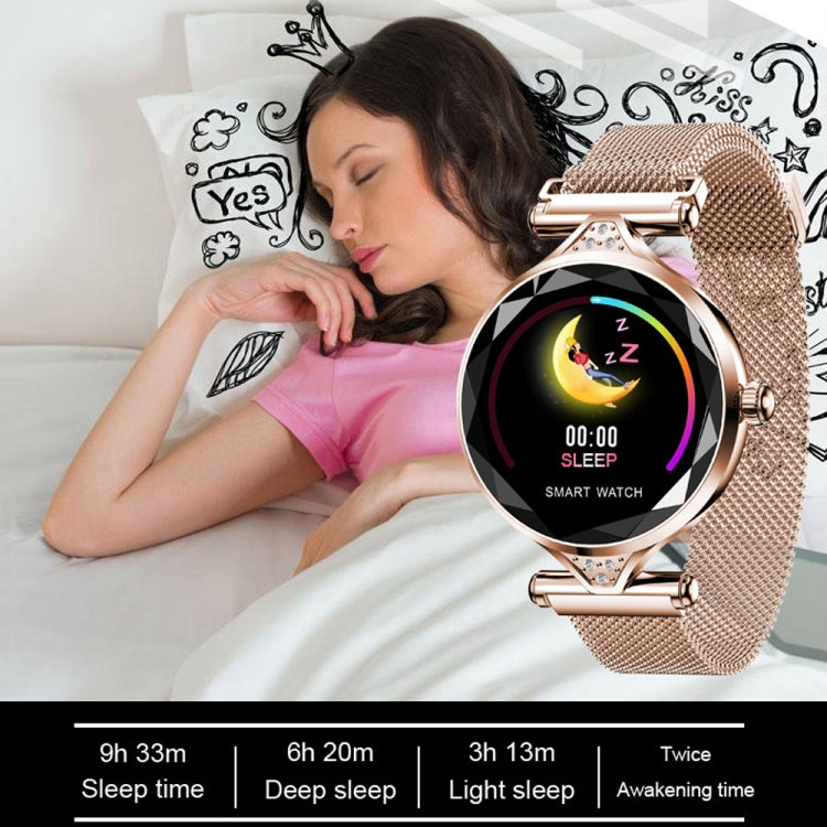 H1 1,04 Zoll IPS-LCD Frauen Smartwatch IP67 Wasserdicht in Gold