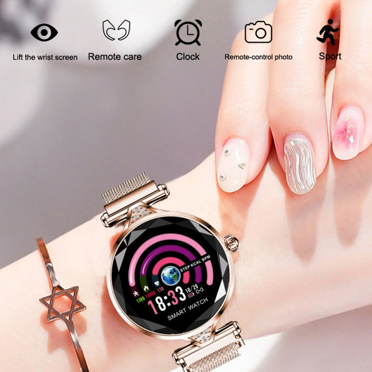 H1 1,04 Zoll IPS-LCD Frauen Smartwatch IP67 Wasserdicht in Gold