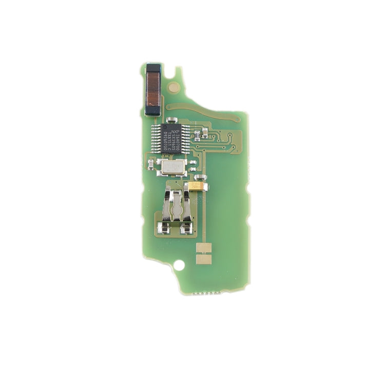 Für PEUGEOT 2 Tasten, intelligenter ferngesteuerter Autoschlüssel mit integriertem Chip, Batterie und Halter, ohne Rillen, Frequenz: 433 MHz