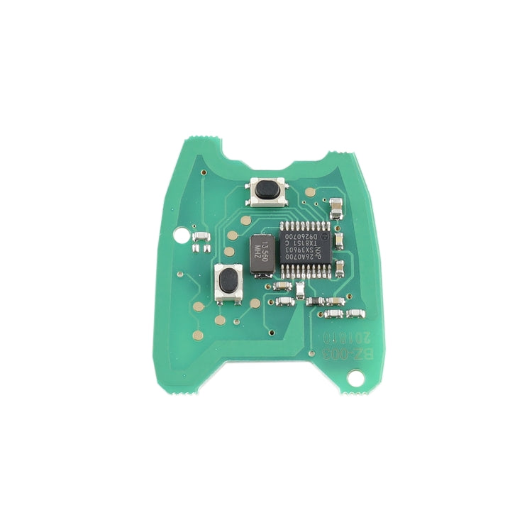 Für PEUGEOT 206/307, 2 Tasten, intelligenter ferngesteuerter Autoschlüssel mit integriertem Chip und Batterie, ohne Rillen, Frequenz: 433 MHz