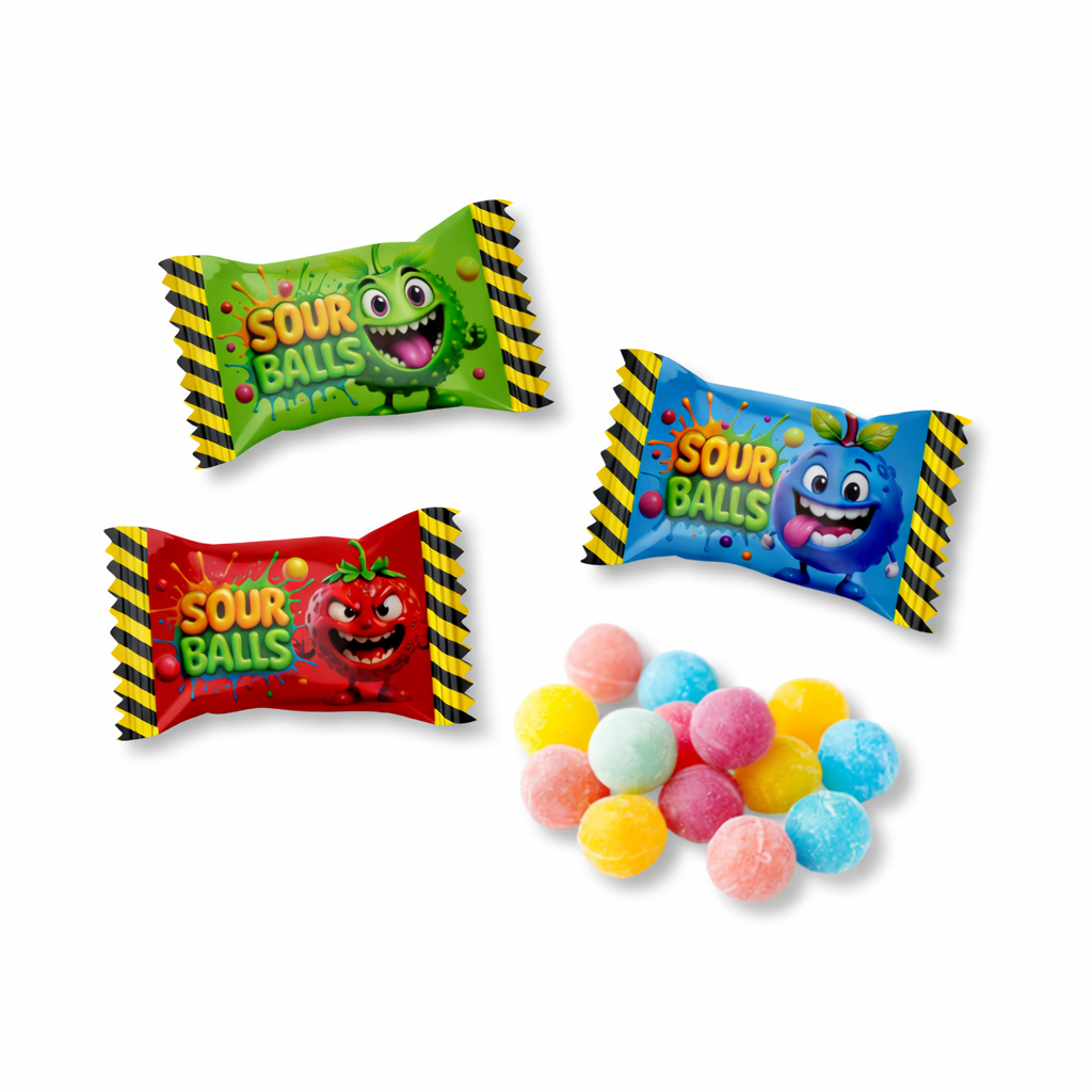 100 x Sour Balls, insgesamt 300g