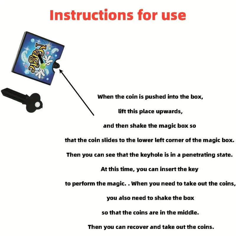 Der Schlüssel und die durchdringende Münze Zaubertrick