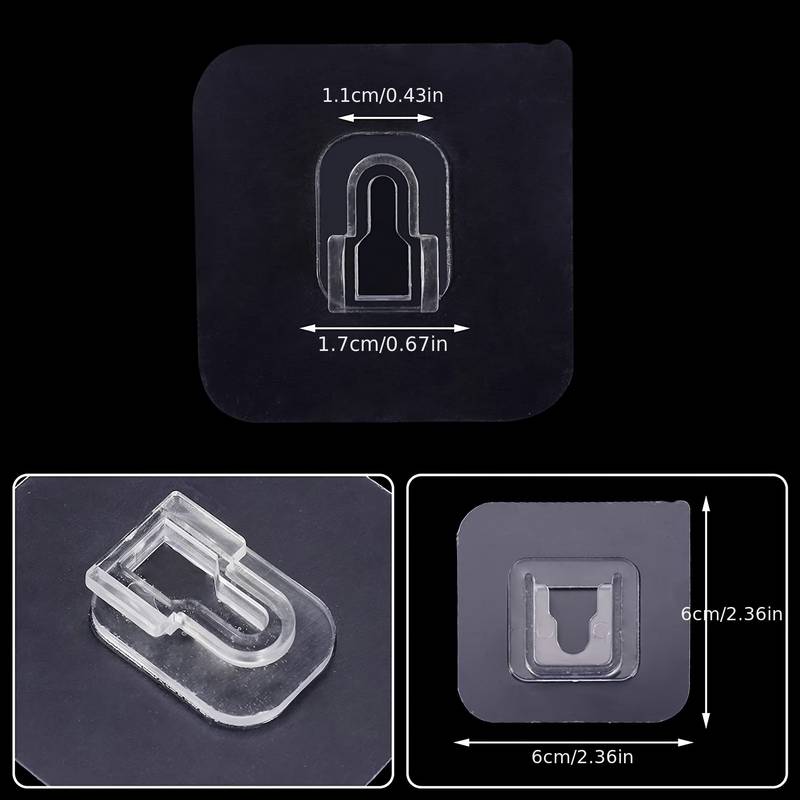 Doppelseitig Klebender Wandhaken, Stark Transparent