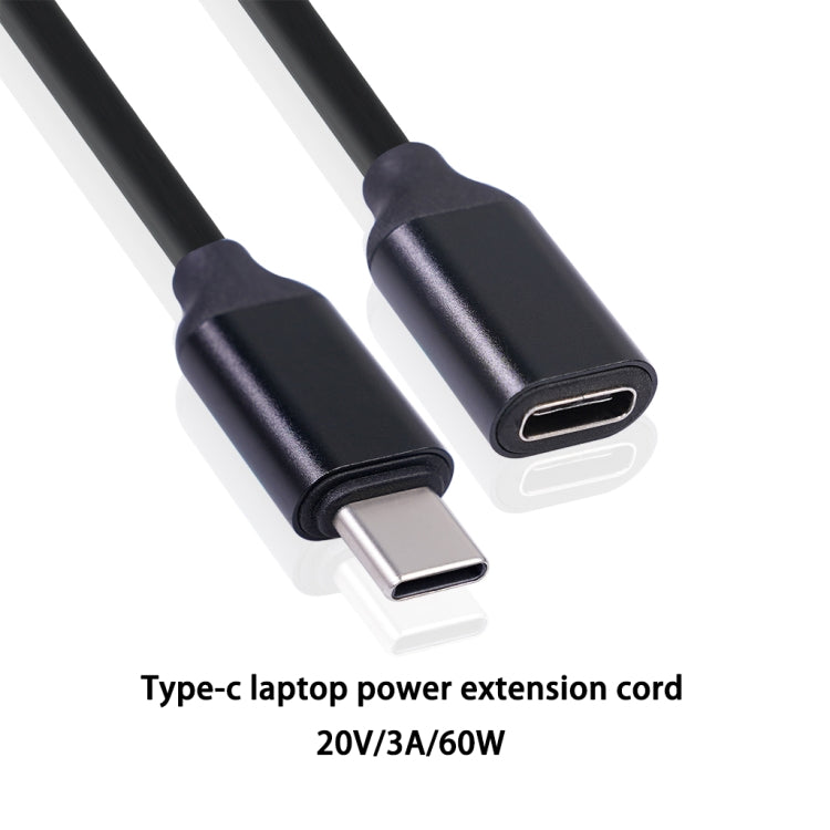 Typ-C / USB-C-PD-Kabel mit Stecker und Buchse, Länge: 1,5 m