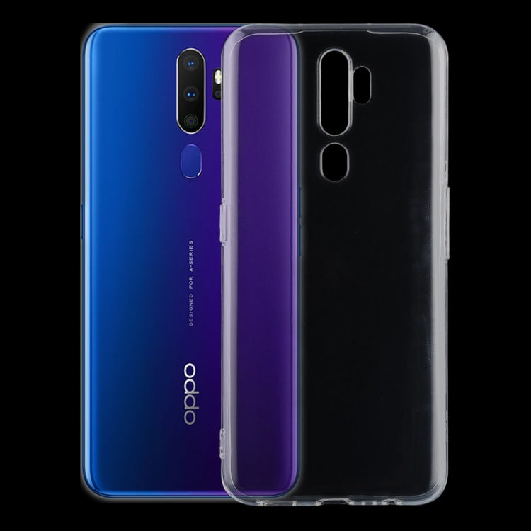 Für OPPO A9 (2020) 0,75 mm ultradünnes transparentes TPU-Gehäuse