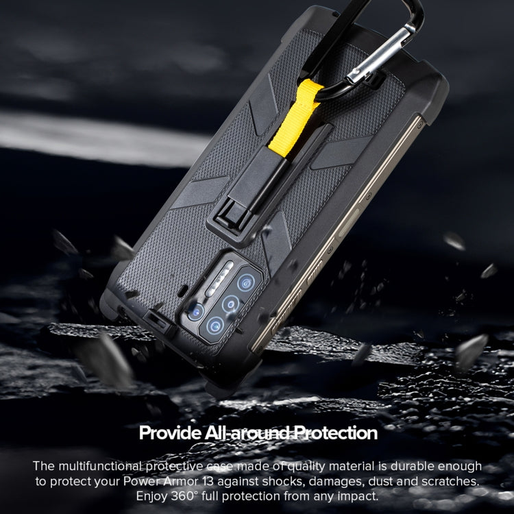 Für Ulefone Power Armor 13 Multifunktionale TPU + PC-Schutzhülle mit Rückenclip & Karabiner