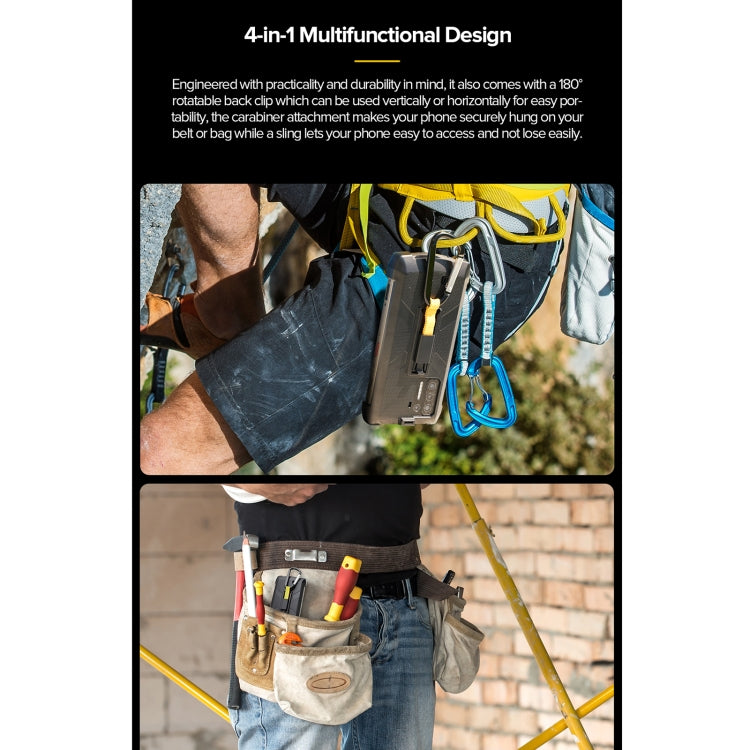 FĂŒr Ulefone Power Armor 13 Multifunktionale TPU + PC-SchutzhĂŒlle mit RĂŒckenclip & Karabiner