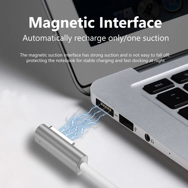 100 W 5-poliges MagSafe 1 (L-förmig) auf USB-C / Typ-C PD-Ladekabel, Kabellänge: 1,8 m