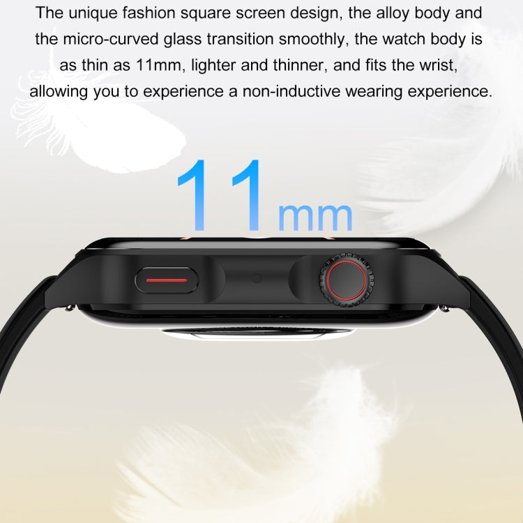 Ochstin 5HK28 1,78-Zoll-Smartwatch mit quadratischem Bildschirm und Silikonarmband