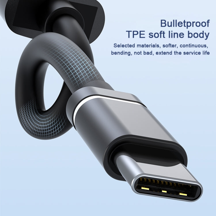 USB-C / Type-C auf 3,5 mm + 2USB + Type-C HUB-Dockingstation (Grau)