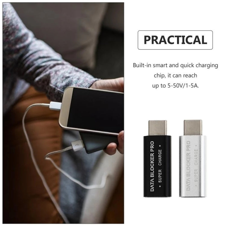 USB-C / Typ-C-Datenblocker-Schnellladeanschluss (schwarz)