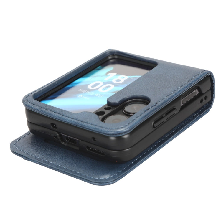 Für OPPO Find N2 Flip Symmetrisches Dreieck Leder Handyhülle