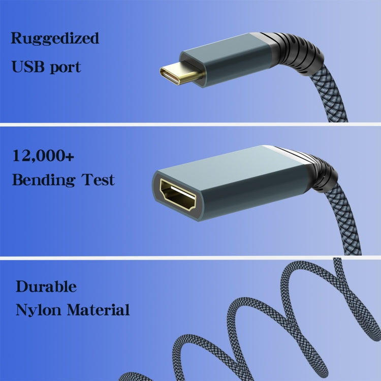 HDMI-zu-USB-C/Typ-C 4K 30Hz HD-Kabel, Länge: 0,2 m