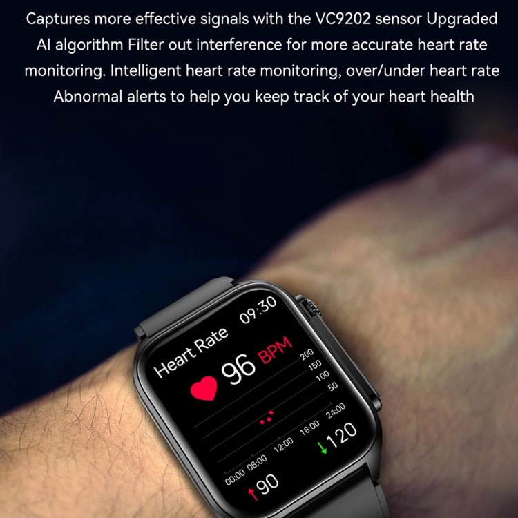 TK12 1,96 Zoll IP67 wasserdichte Lederarmband-Smartwatch unterstützt EKG / Fernfamilienpflege / Bluetooth-Anruf / Körpertemperaturüberwachung, Leather Band (Brown), Leather Band (Black)