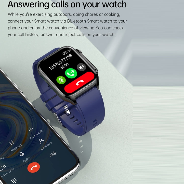 TK12 1,96 Zoll IP67 wasserdichte Lederarmband-Smartwatch unterstützt EKG / Fernfamilienpflege / Bluetooth-Anruf / Körpertemperaturüberwachung, Leather Band (Brown), Leather Band (Black)