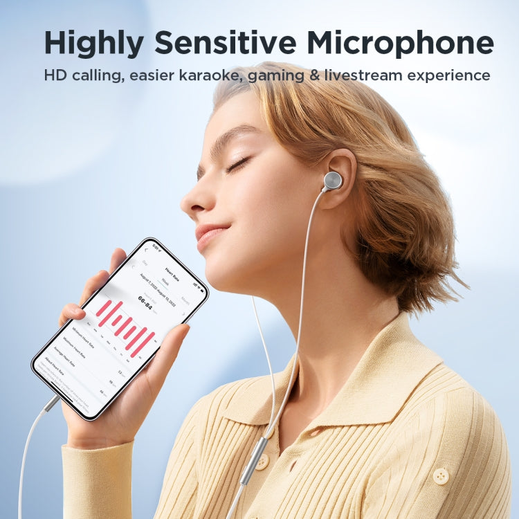 JOYROOM JR-EW03 3,5-mm-In-Ear-Kopfhörer mit Metallkabel, Länge: 1,2 m