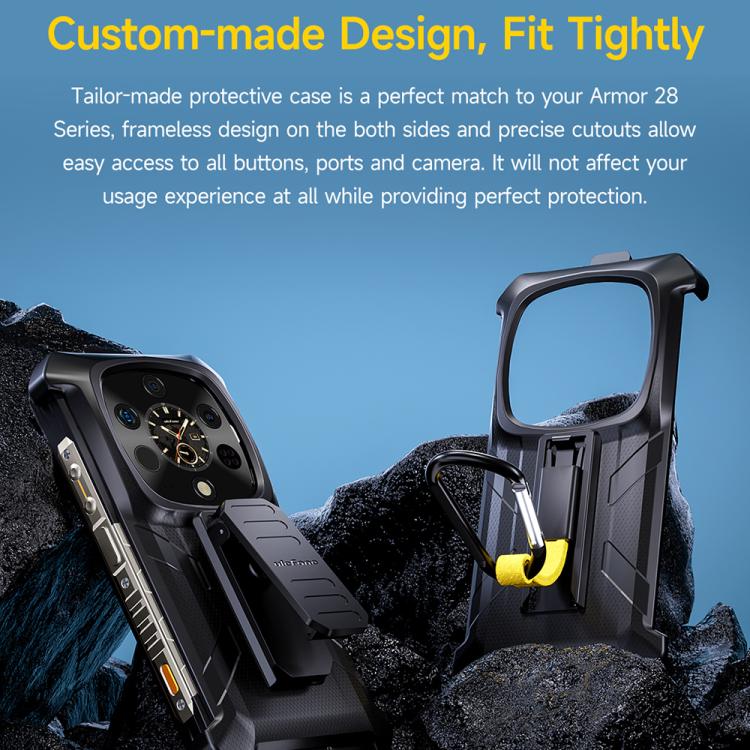 Ulefone Armor 28 Ultra / 28 Ultra Thermal Back Clip-Telefonhülle mit Karabiner