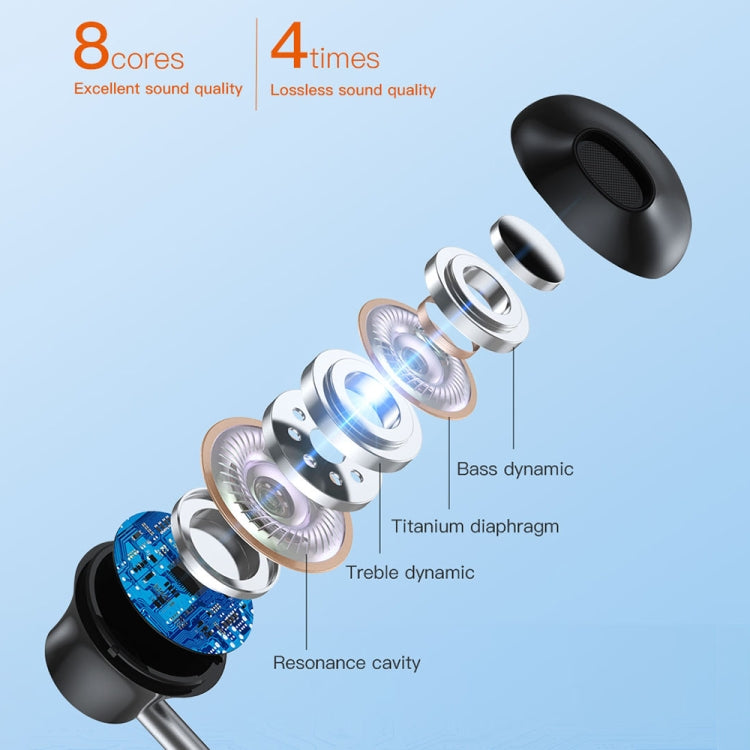 TOTU EP-3 In-Ear-Kopfhörer mit Kabel, Länge: 1,2 m, Steckertyp: USB-C / Typ C