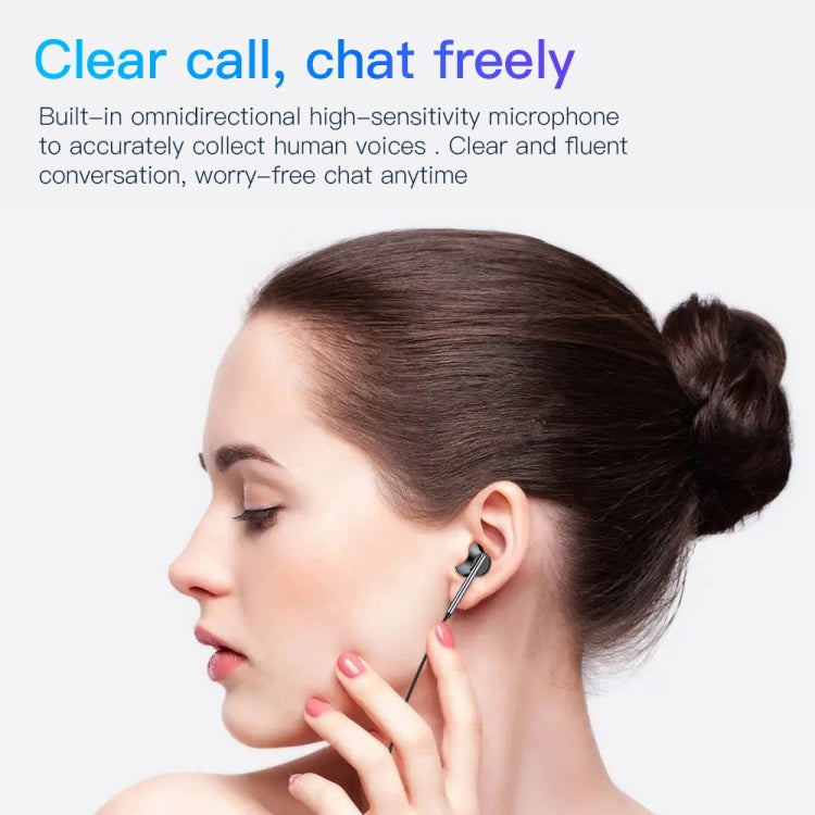 TOTU EP-3 In-Ear-Kopfhörer mit Kabel, Länge: 1,2 m, USB-C (schwarz)