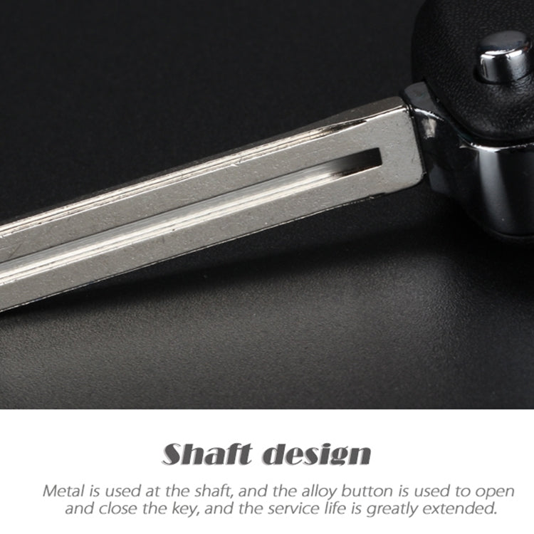 Für Hyundai 3-Tasten-Klappschlüsselgehäuse mit silberner Metallkante