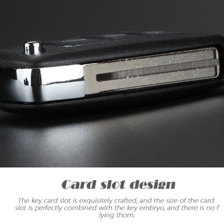 Für Hyundai 3-Tasten-Klappschlüsselgehäuse mit silberner Metallkante